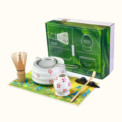 7PCS/Set Japanese-style Matcha Tool Set, Chasen Stand, Tea Scoop, Tea whisk Holder, Bamboo Accessories, Tea Whisking Tools