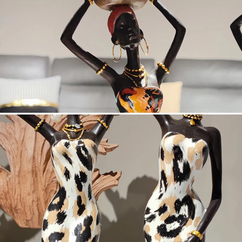 Modern Candle Holder Black Candlesticks For Decoration Table Cabinet Candleholders Living Room Sculpture Resin Home Decor Africa