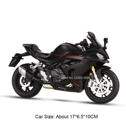 1:12 600RS Spring Breeze 450SR Motorcycles Toys Cars Models Rubber Tires Wheels Shock Absorption Miniature Vehicles Boys Gifts