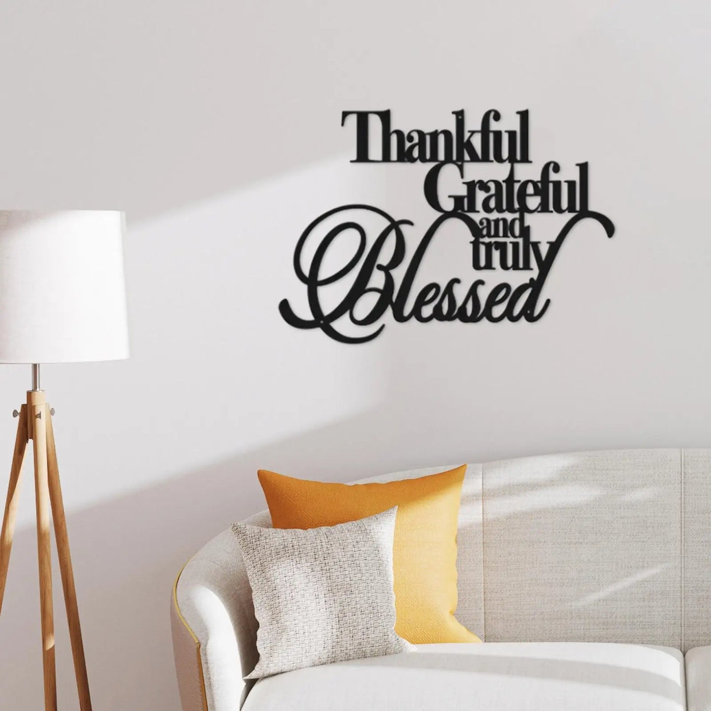 Thankful Grateful Blessed Wall Decor Hanging Ornament Creative Centerpiece Craft