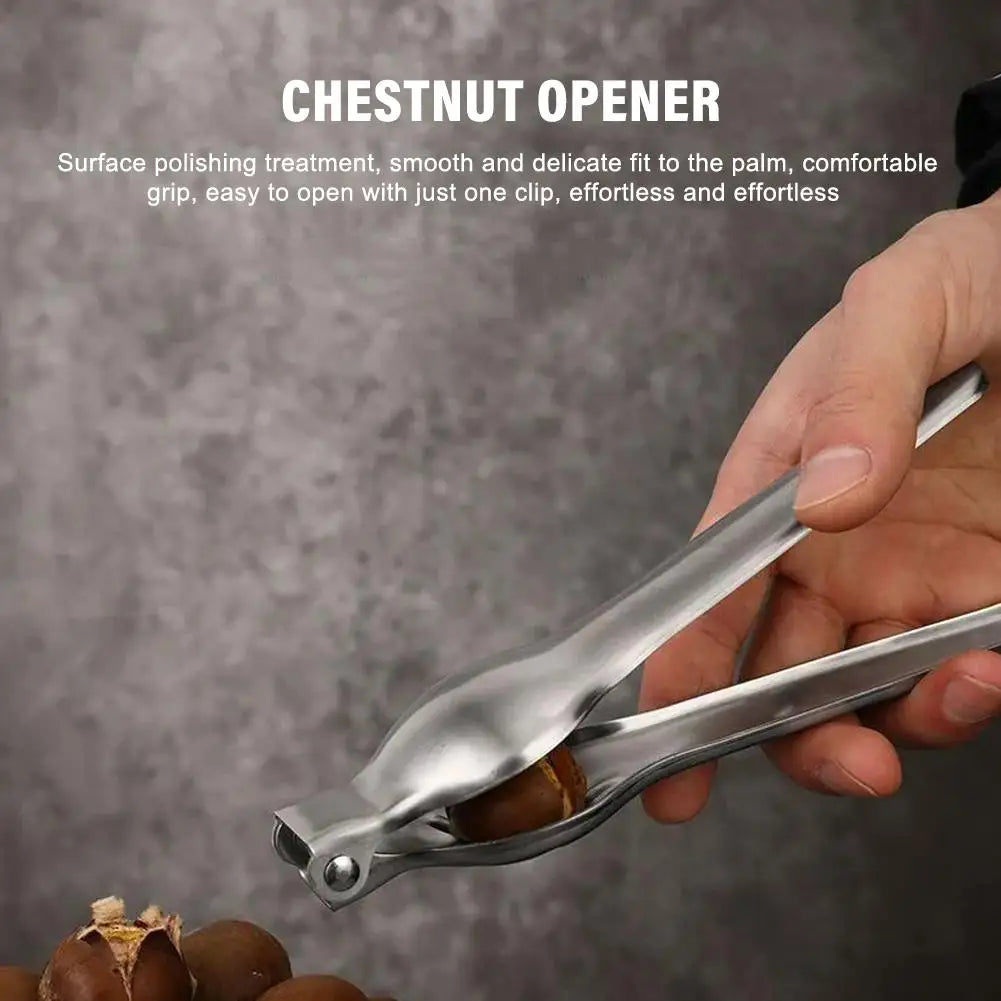 Chestnut Opener Machine Stainless Steel Quick Clip Sheller Walnut Kitchen Pliers Cutter Cracker Sheath Chestnut Tool Nut F3D2