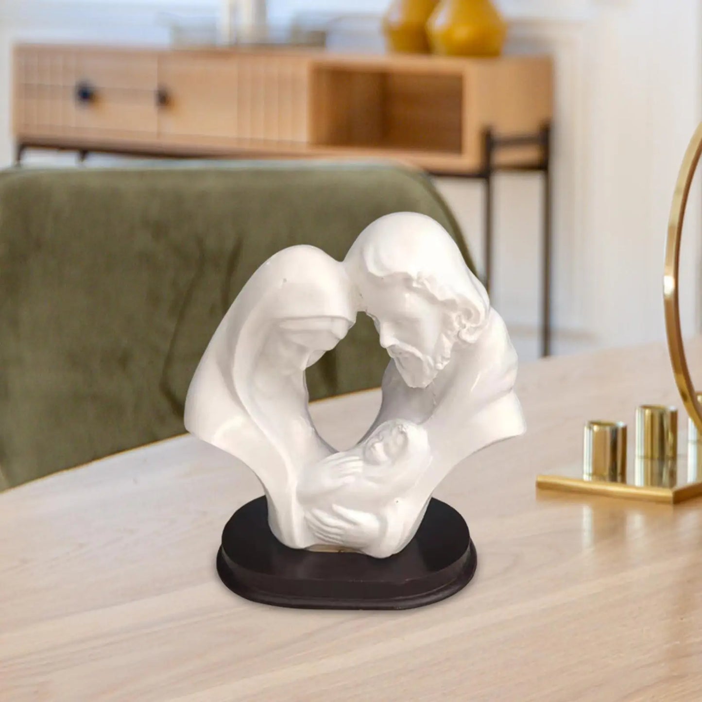 Resin Holy Family Statue Nativity Scene Figurine Artwork Collection Sculpture