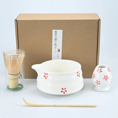 4pcs/set Easy To Clean Matcha Tea Set With Tool Rack, Including Bowl, Whisk, Spoon, Great Gift For Ceremony, Traditional Japanes