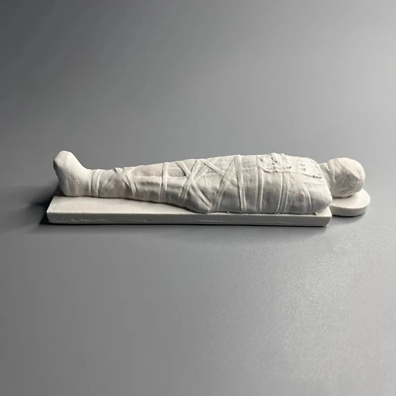Miniature Mummy Figurine Home Desktop Decoration DIY Graffiti Ornaments Originality Sculpture Plaster Cast Model Deco Parts