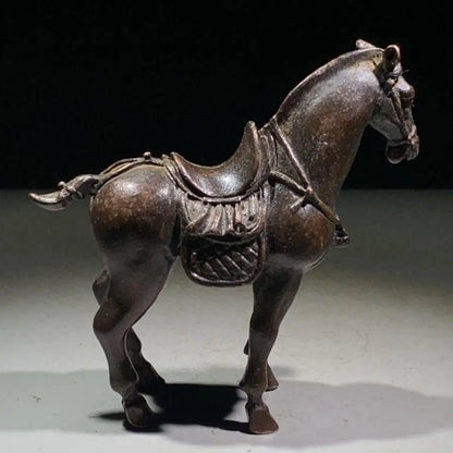 Antique Bronze Collection, Prosperous Copper Horse Ornaments, Immediate Success, Home Living Room Desktop Craft Ornaments
