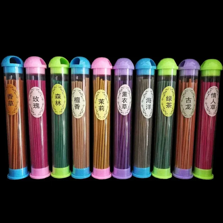 1Box about 50Pcs Mini Incense Stick with A Small Holder Lots of Scents