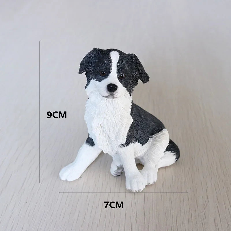 Fashion Dogs Model Resin Animals Home Decoration Crafts Figurines Miniatures Dogs Animals Model Furnishing Ornaments Accessories