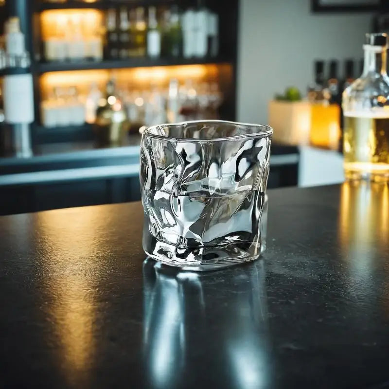 200ML Korean Creative Ins Twisted Glass Cup Juice Drink Coffee Mug Cup Wave Pattern Colorful Glass Handmade Bar Drinkware