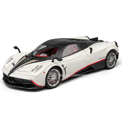 1:18 720S Pagani Huayra Toys Models Sports Cars Wheel Pull Back Miniature Car with Light Sound Vehicle Kids Children's Day Gifts