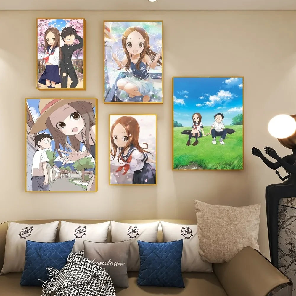Anime Teasing Master Takagi-san Poster Wall Art Home Decor Room Decor Digital Painting Living Room Restaurant