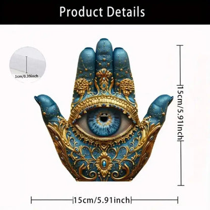 new Evil Eye Palm Sculpture Evil Eye Hands Decorative Sculpture Home Decor Statue Figurine Ornament for Bookshelf Desk Mantel