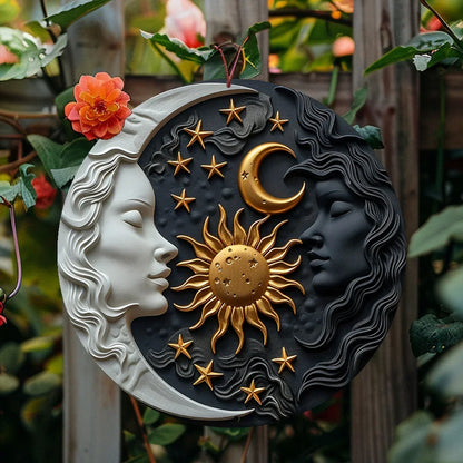Sun And Moon 8X8" Aluminum Sign - Unique Kitchen & Summer Vacation Decor