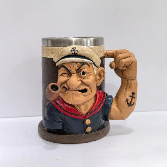 3d Popeye Power Mug Home Coffee Cup Decoration Powerful Sailor Gift New Arrival Cartoon Character Toy Figure Collectible Item