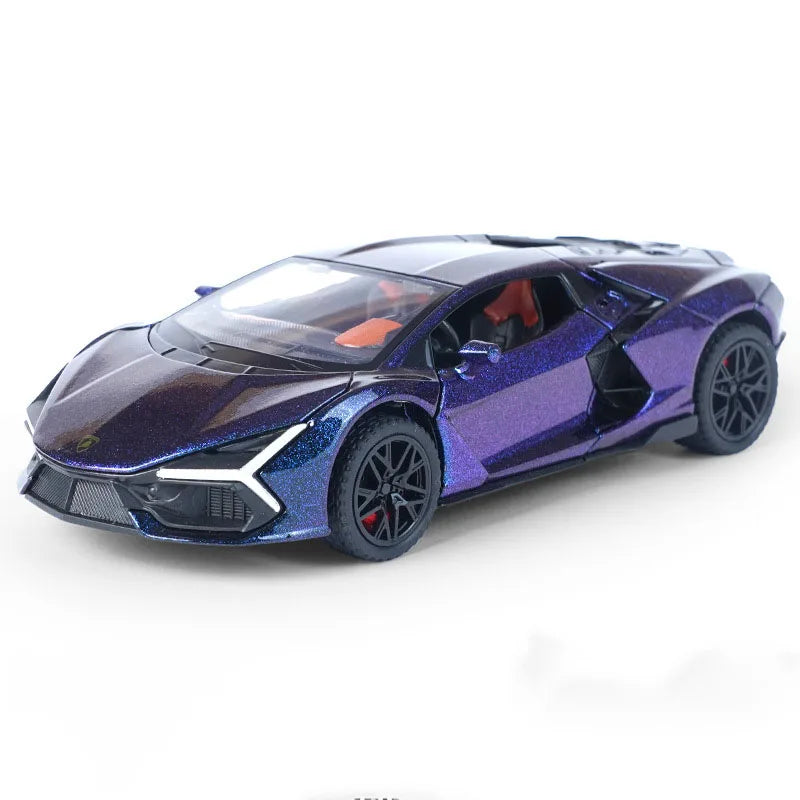 1/32 Alloy Aventador Cars Model Toy Doors Opened Vehicles Rear Wheel with Pull Back Function Simulation Toys for Boys Kids Gifts