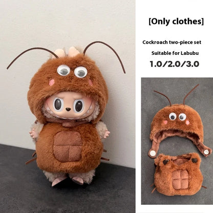 In Stock For 17 Cm V1/V2/V3 Ropa Lafufu Clothes Fried Shrimp Onesie Explosion Cute Animal Clothes Outfit Display Kawaii Gift