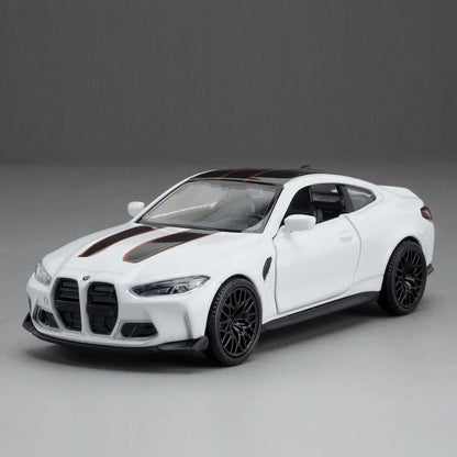 1:36 BMW M4 CSL Chevrolet Camaro 1969 Cars Toys Model Alloy Rubber Tires Miniature Car 2 Doors Opened Vehicle Toddler Kids Gifts