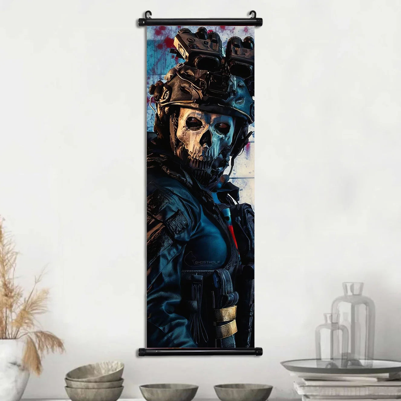 HD Hanging Scroll Call Of Duty Painting Modern Wall Artwork Simon Riley Picture Print Canvas Game Poster Home Decor Living Room