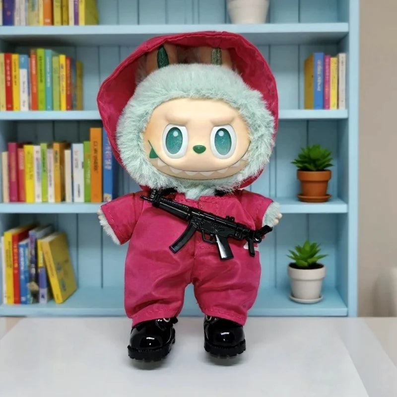 17cm Doll Clothes Outfit Accessories for The Monster Korea Kpop Lafufu Idol V1 V2 V3 Commando Jacket Clothing Pendant