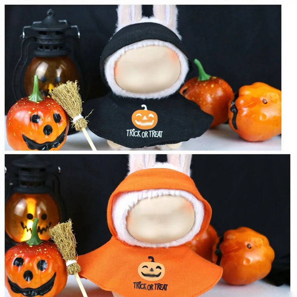 Doll Clothes For 15-17cm Lafufu Clothing Accessories Halloween Doll Cloak Outfit Design Plush DIY Toy Pendant Decor Party Gifts