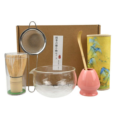 6PCS/Set Japanese-style matcha bowl ,Cloth, Spoon, Strainer, Tea Whisk, Perfect Gift For Ceremony, Traditional Decoration
