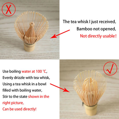 4PCS/Set Bamboo Tea spoon Matcha Whisk Tea Spoon And Scoop Tea Strainers Tea-making Tools