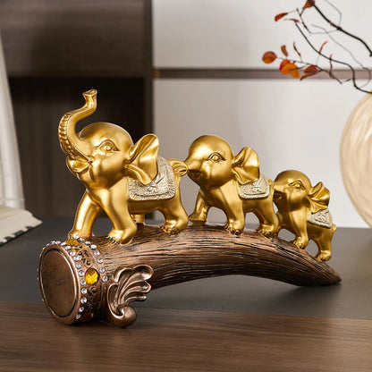 Chinese Style Ornaments Extravagance Elephant Statue Sculpture Home Room Decor Desk Decoration Office Accessories Fengshui Decor