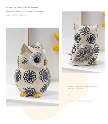Whimsical Owl Sculpture Decor - Unique Home Accent Piece & Perfect Gift for Animal Lovers