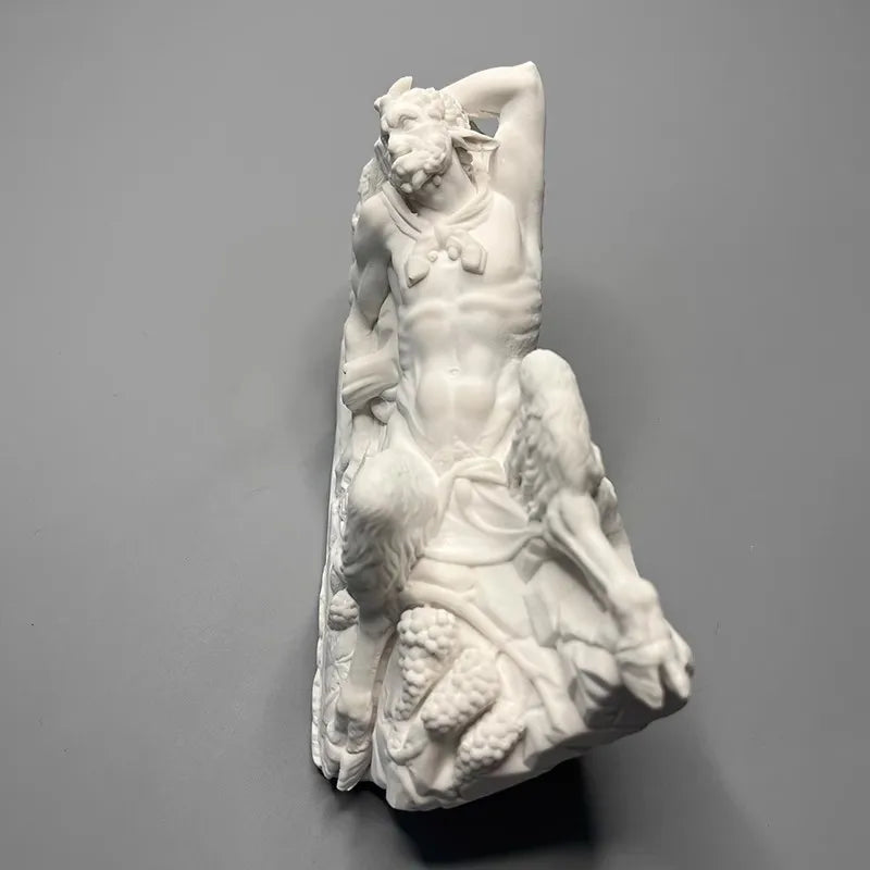 Pan Shen Ancient Greek Myth Sculpture Retro Roman Gypsum Home Decoration Art Figurine Decoration Desk Ornament Birthday Gift