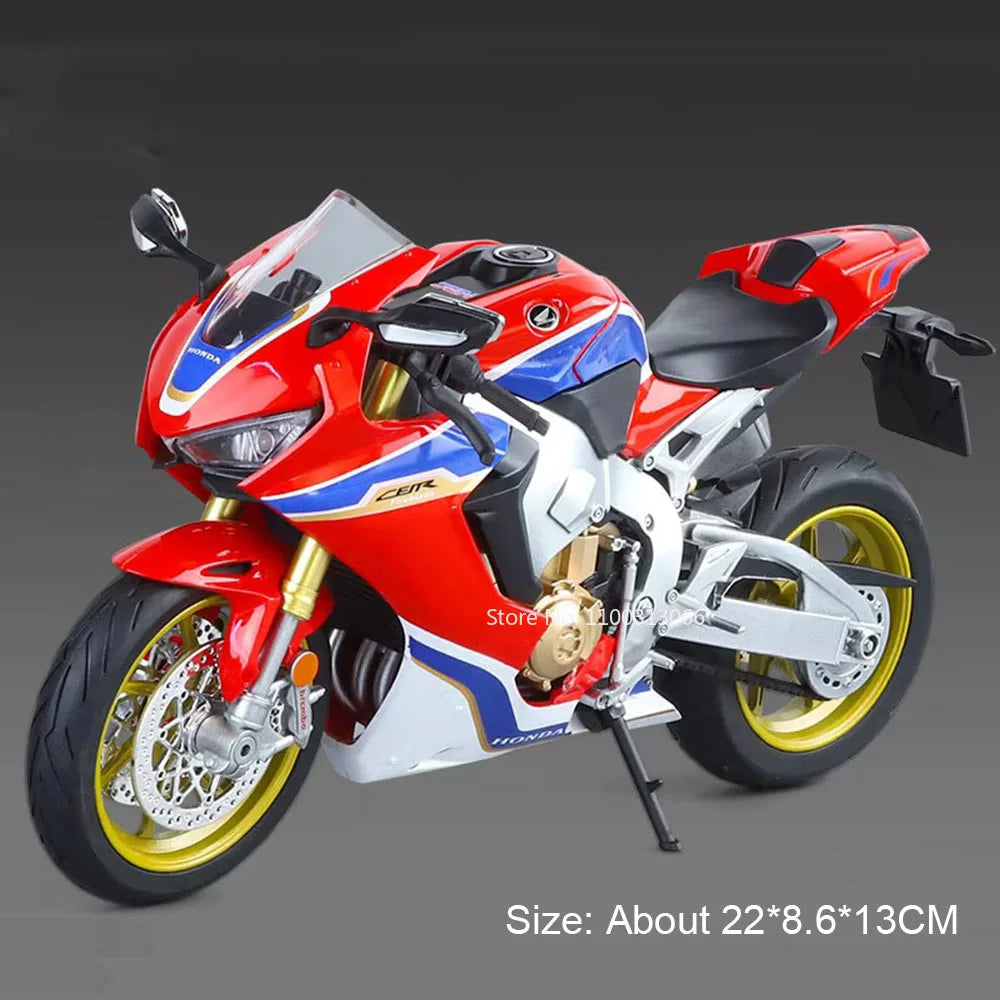 1:9 Honda CBR 1000RR Monkey Motorcycles Toys Alloy Cars Miniature Models Wheel Turned with Light Vehicles Boys Festival Gifts