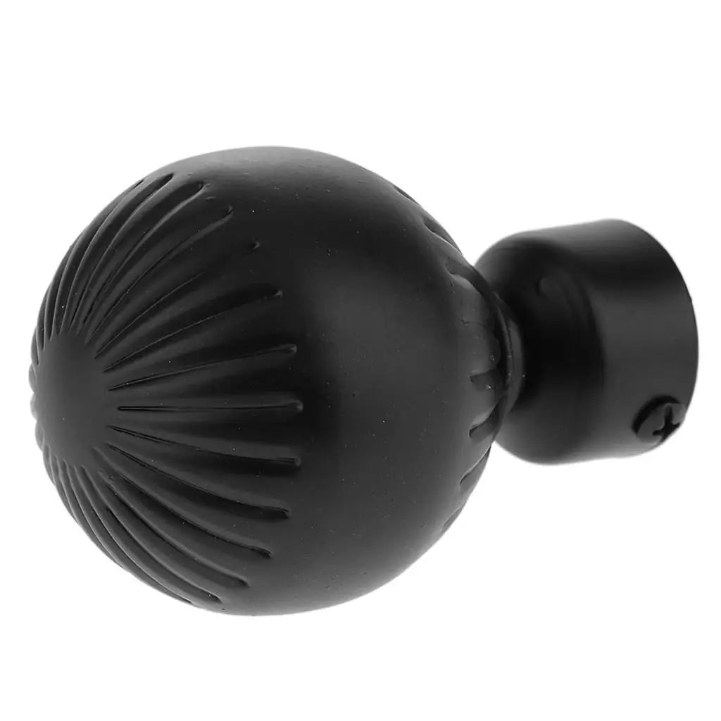 Unique Design 28mm Diameter Curtain Rod End Finial Caps black and white - -White