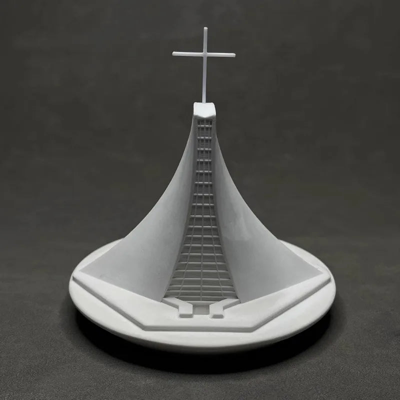 Church Architectural Gypsum Model Desktop Bookshelf Decor Mini Landscape Display Home Office Decoration Creative Modern Design