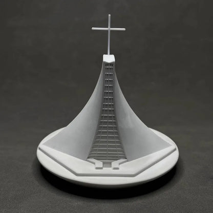 Church Architectural Gypsum Model Desktop Bookshelf Decor Mini Landscape Display Home Office Decoration Creative Modern Design