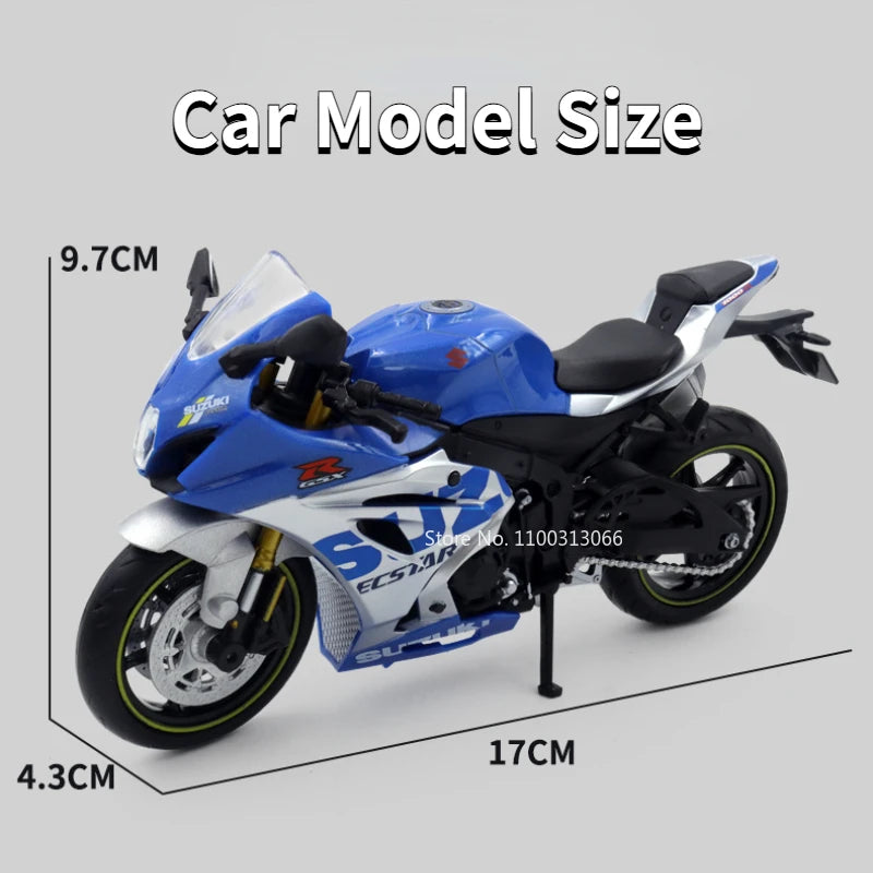1:12 Alloy Diecasts Suzuki GSX R1000R Motorcycles Car Model Toys Tail with Shock Absorption Vehicles Models Child Birthday Gifts