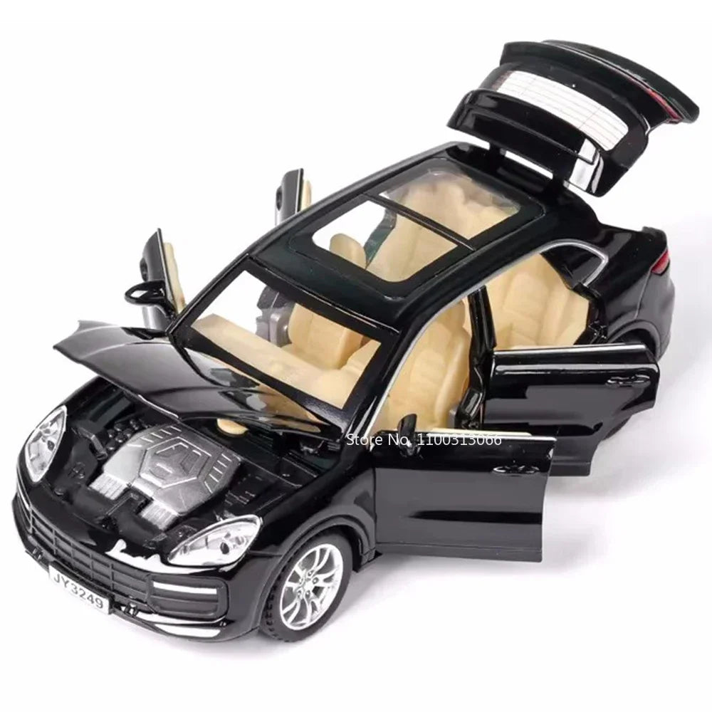 1:32 Scale Cayenne Taycan Toys Model Car Alloy Diecasts Off-road Vehicle Model with Light Sound SUV Car for Child Birthday Gifts