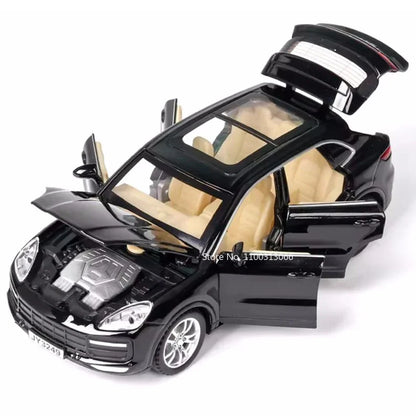1:32 Scale Cayenne Taycan Toys Model Car Alloy Diecasts Off-road Vehicle Model with Light Sound SUV Car for Child Birthday Gifts