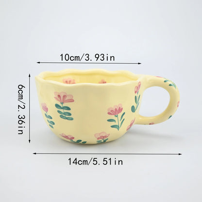 1PC Colors Ceramic Mugs Coffee Cups Hand pinched irregular print pattern coffee Juice In Kitchen, Dining Room, Living Room, Appl