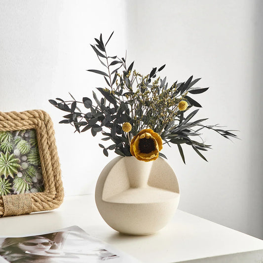 Wohnkultur Keramik Vase für Wohnzimmer Dekoration Zubehör Moderne Kunst Blumen Arrangement Desktop Ornamente Porzellan Handwerk