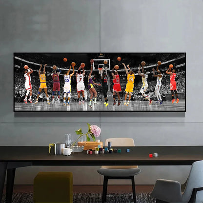 Motivational Basketball C-Curry and K-kebe Poster Canvas Print Home Living Room Bedroom Cafe Art Painting Decoration