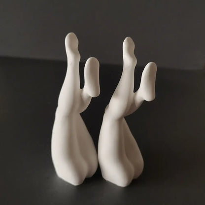 2PCS Human Body Leg Sculpture Decoration Aromatherapy Plaster Desktop Art Aesthetic Nordic Interesting Creative Room Ornament