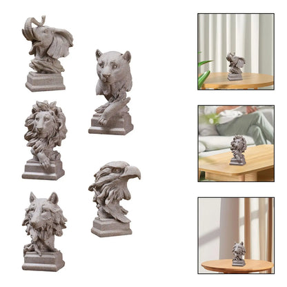 Animal Sculpture Ornament Modern Realistic Gift Tabletop Centerpiece for