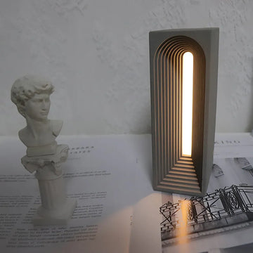 Cement desk lamp concrete building night light bedroom bedside table minimalist dimming bedside lamp