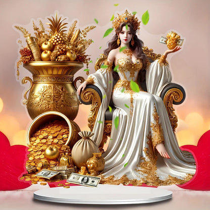 2D Flat Ornament/Bohemian Fortune Muse Decorative Logo/2D Tabletop Ornament