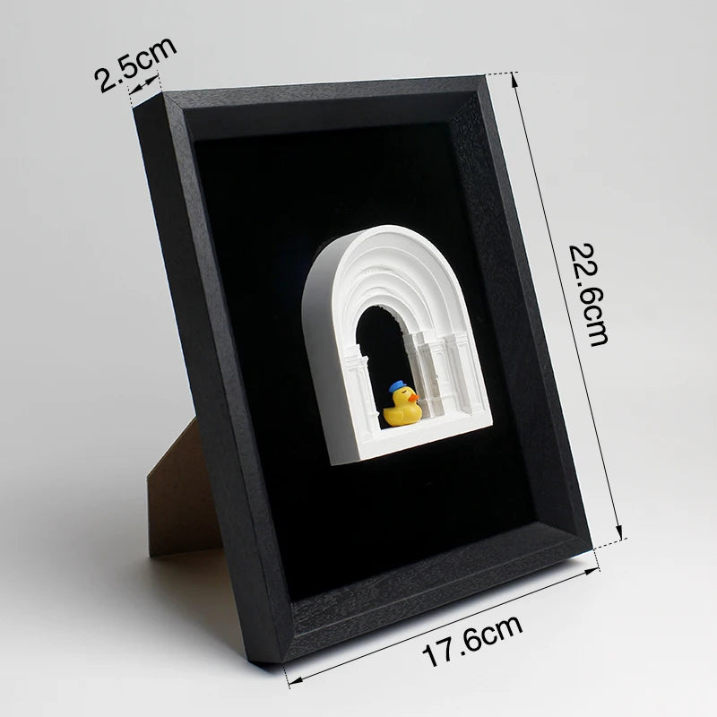 Nordic Ins Architectural Plaster Sculpture Art Luxury Niche Three-Dimensional Modern Simple Desktop Ornament Decorative Painting