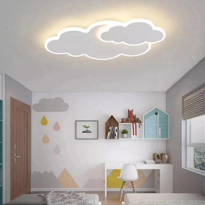 Children's Room Ceiling Light Modern Girl's Room Bedroom Study Ceiling Lamp Originality Cloud Shape Designer Decor Light Fixture