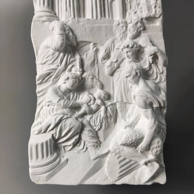 Nordic Retro Relief Art Ornaments Plaster Figure Sculpture Decoration Interior Living Room Figurines Desktop Decor Statue Modern
