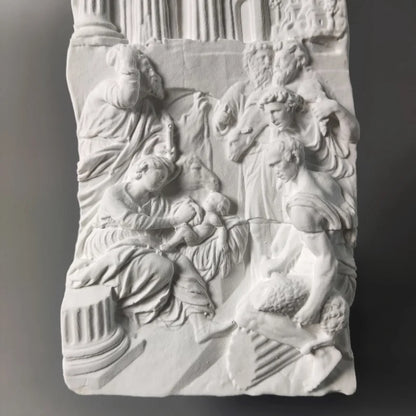 Nordic Retro Relief Art Ornaments Plaster Figure Sculpture Decoration Interior Living Room Figurines Desktop Decor Statue Modern