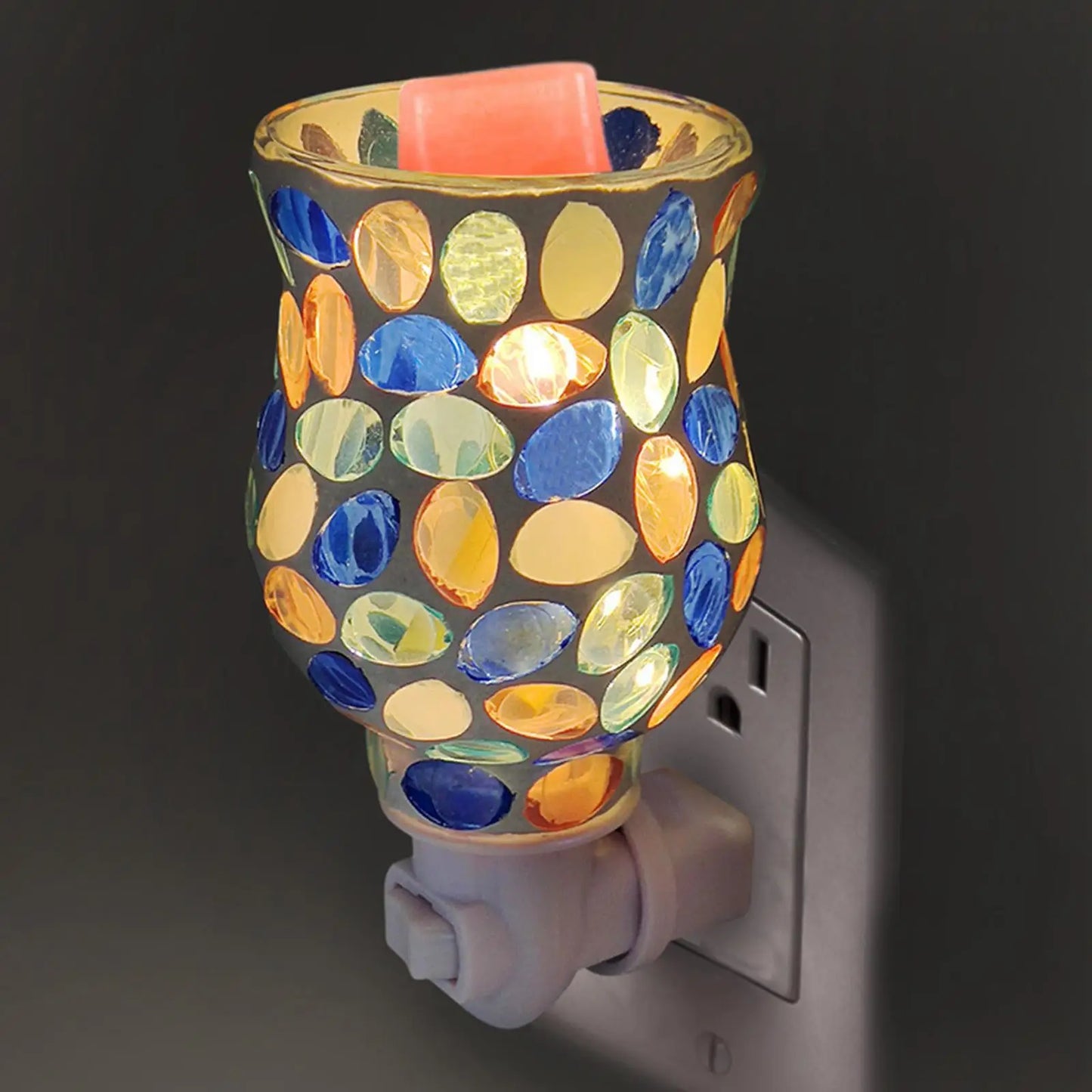 Wax Melt Warmer Lamp Creative Usplug Burner Ornament Diffuser Candle Decorative Mosaic Night Light for Kitchen Office