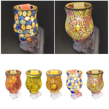 Wax Melt Warmer Lamp Creative Usplug Burner Ornament Diffuser Candle Decorative Mosaic Night Light for Kitchen Office