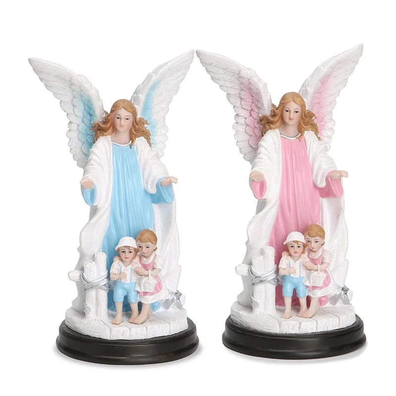 1pc Resin Angel Figurines Indoor Praying Angel Statue Collectibles Desktop Ornaments Home Decoration Art Crafts Gifts Souvenirs