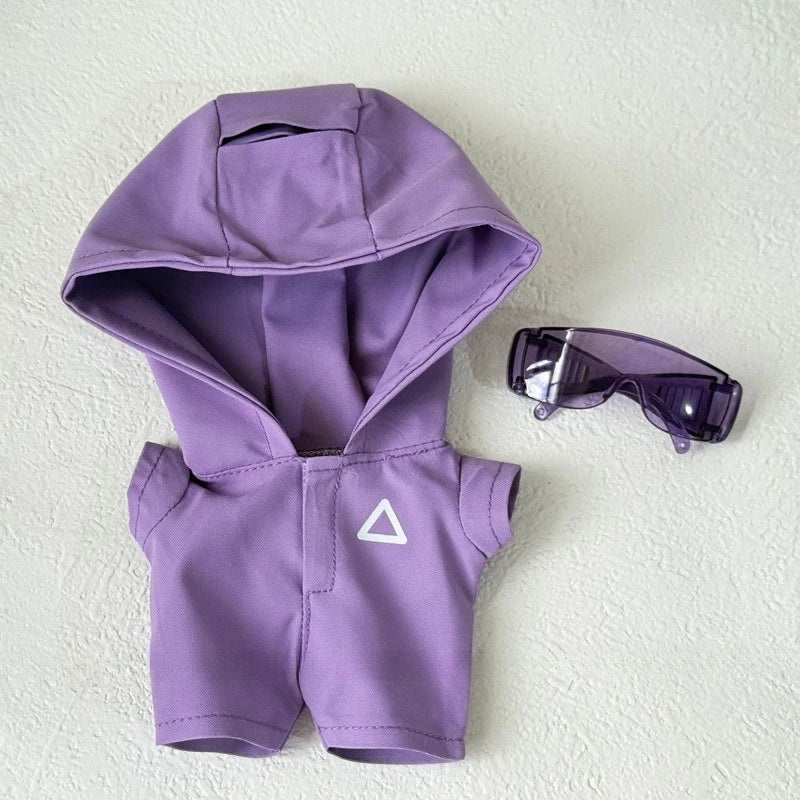 Clothes for Labubu Jackets 17cm Outfit Accessories for The Monster Korea Kpop Idol V1/V3 Commando Jacket Clothing Pendant Mp5